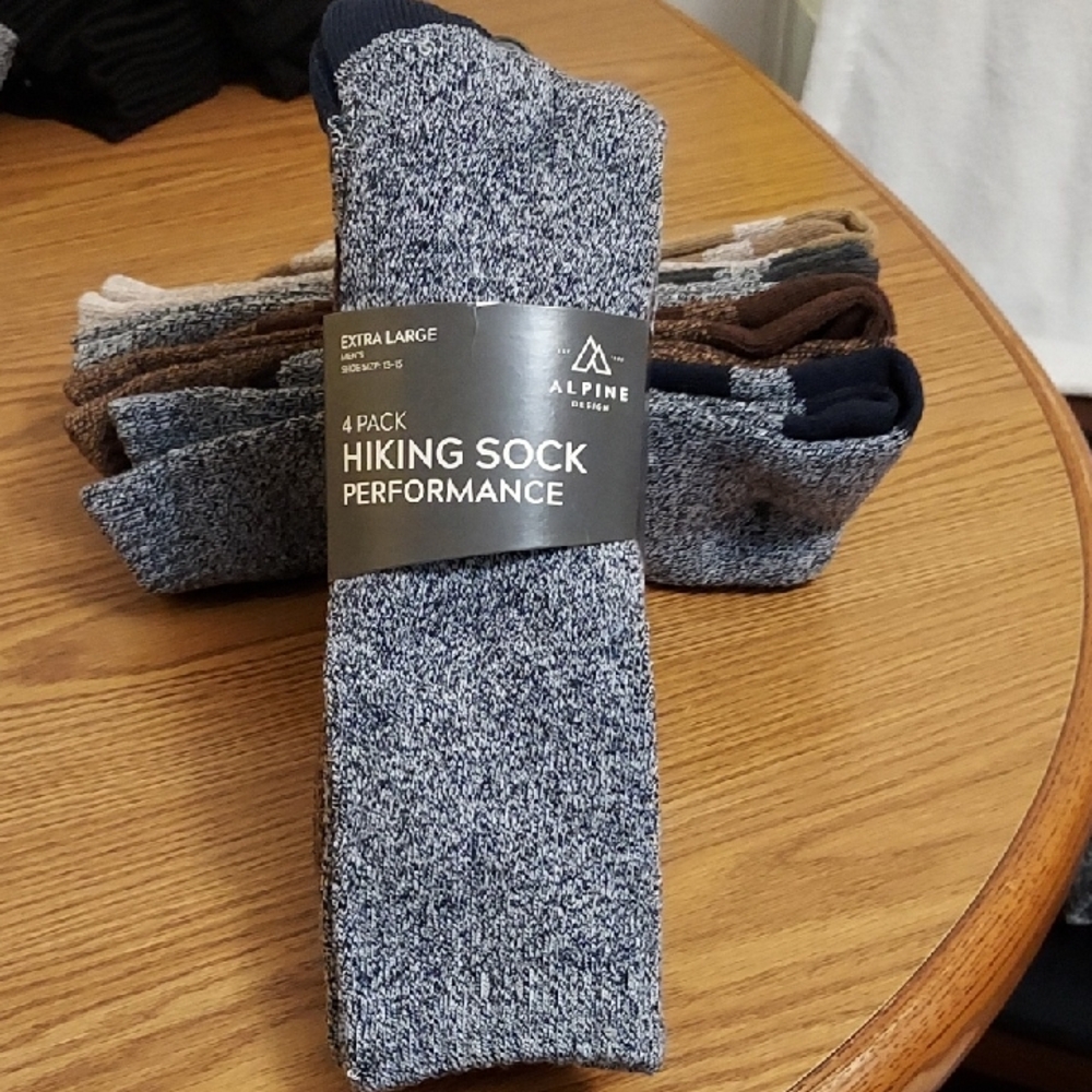 Mens Alpine Design 4pk Socks